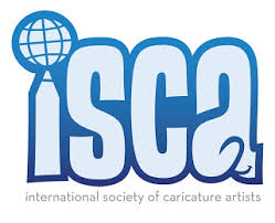 Isca logo. Sociedad internacional de Artistas de la Caricatura